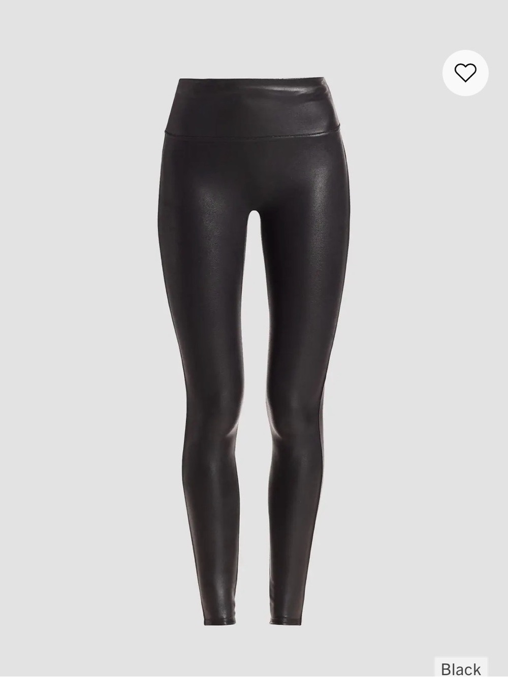 SPANX Black Faux-Leather High-Rise Leggings